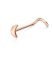 Half Moon Silver Curved Nose Stud NSKB-04s